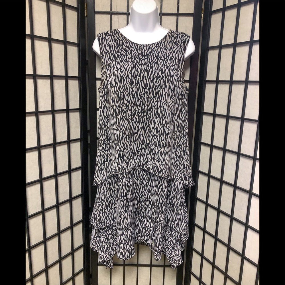 PRELUDE- Black/White , Semi-Sheer, 3-Layered GORGEOUS Dress!​